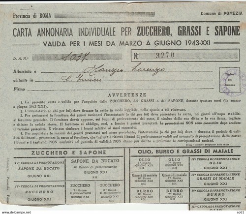 10190 carta annonaria - 10190, eb.