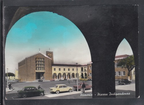 Cartolina pomezia piazza - cartolina,